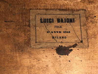 Luigi Bajoni Doublebass - Milano, 1854