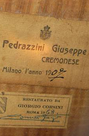 Contrabbasso Giuseppe Pedrazzini - Milano, 1907